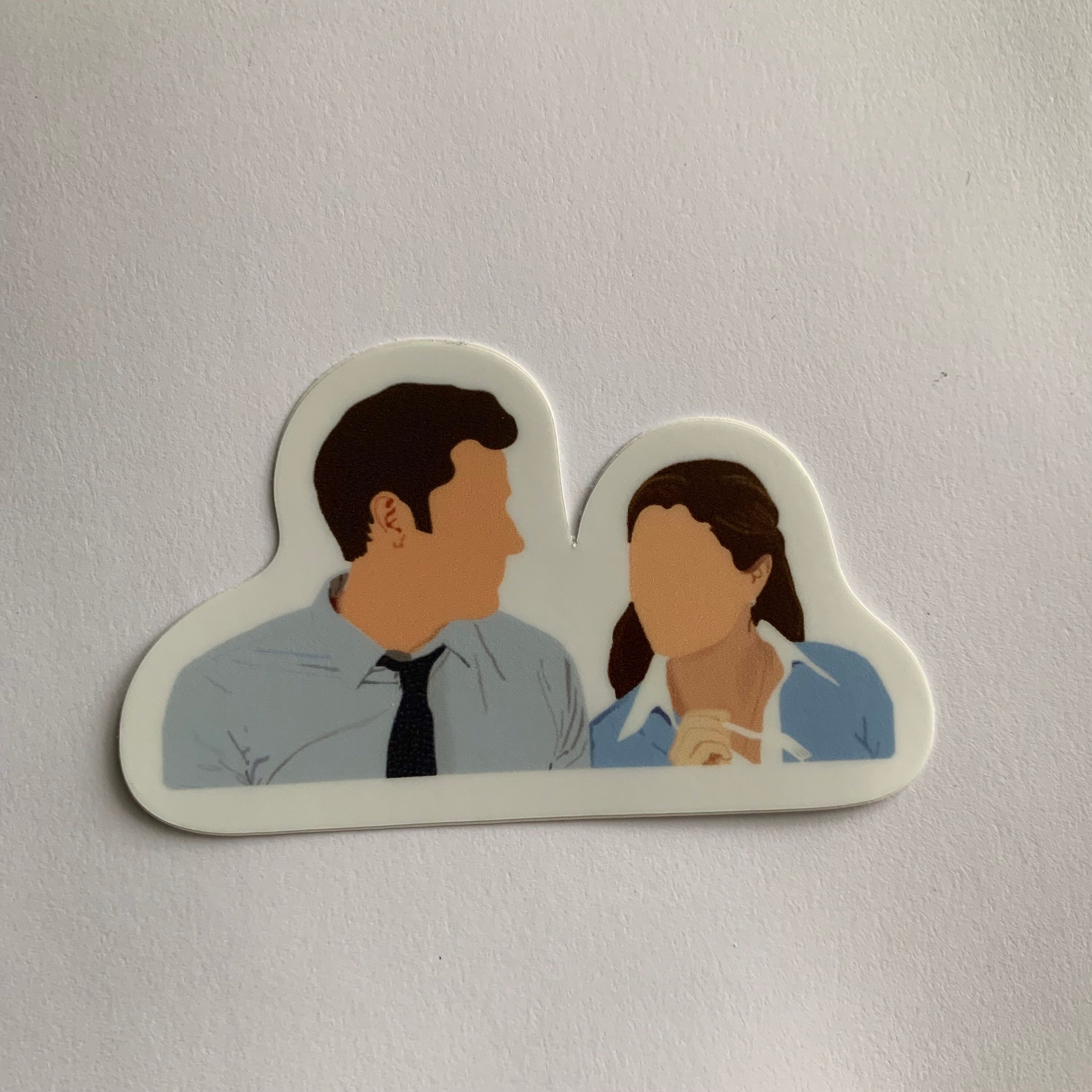 Jim and Pam The Office Die Cut stickers / Durable | Etsy