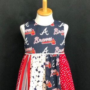 Atlanta Braves inspired Toddler/Girls Dress - Size 18M - Girls 8