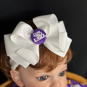 Louisiana State University Baby Headband with Bow