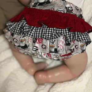 Collegiate Ruffled Bloomers Set with OPTIONAL Onesie and Headband - Girls
