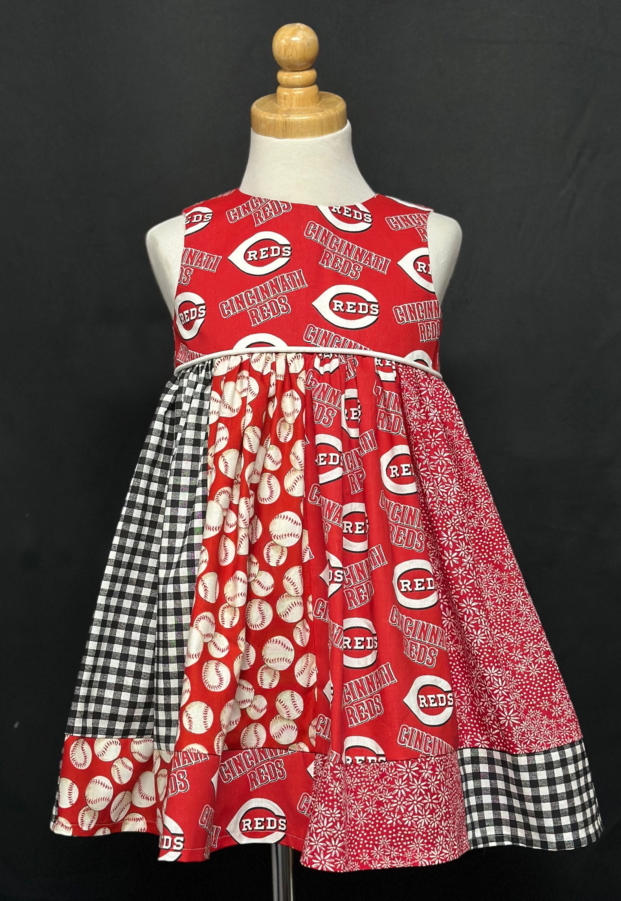cincinnati reds dress Cincinnati Reds inspired Toddler/Girls Dress - Size 18M