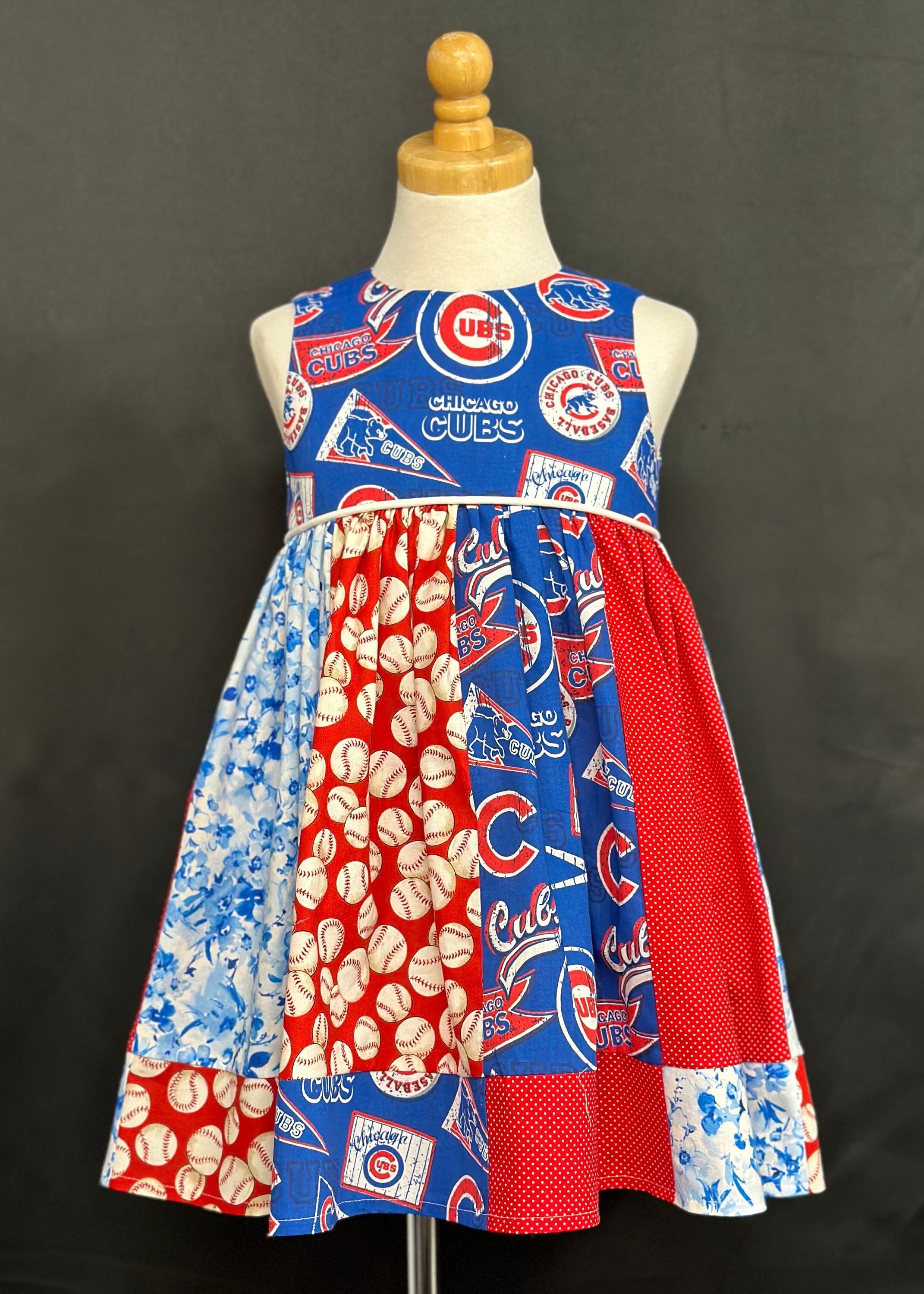 chicago cubs maxi dress Chicago Cubs inspired Toddler/Girls Dress - Size 18M