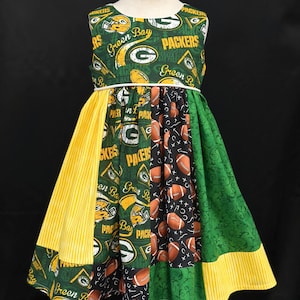 Green Bay Packers  inspired Toddler/Girls Dress - Size 18M - Girls 8