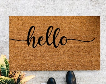 hello., Closing Gift, Funny Door mat, New home gift, Wedding gift - 40