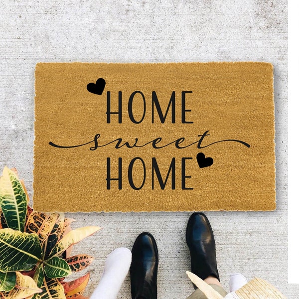 Home sweet Home Doormat, Doormat Funny, Front Porch Decor, Custom Housewarming Gift, Fall Doormat - 57