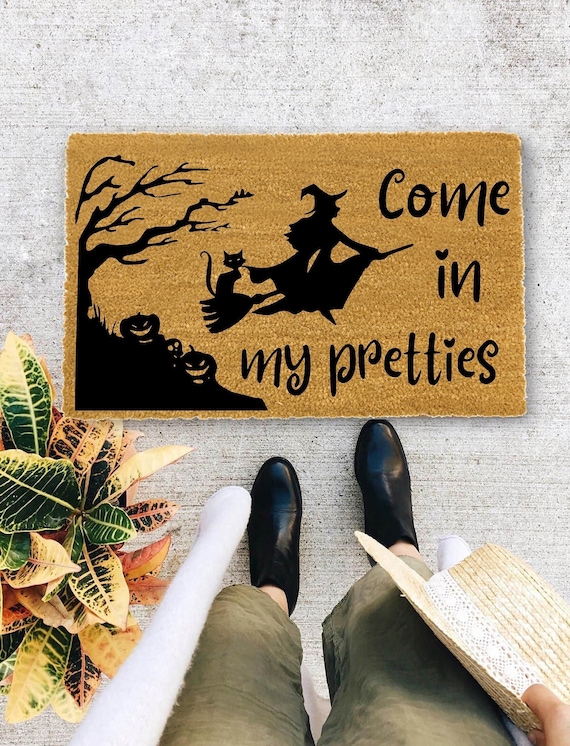 Halloween Home Decor Gift, Funny Doormats, Halloween Witch Decor, Funny Door mat, Doormat outdoor, - 2036