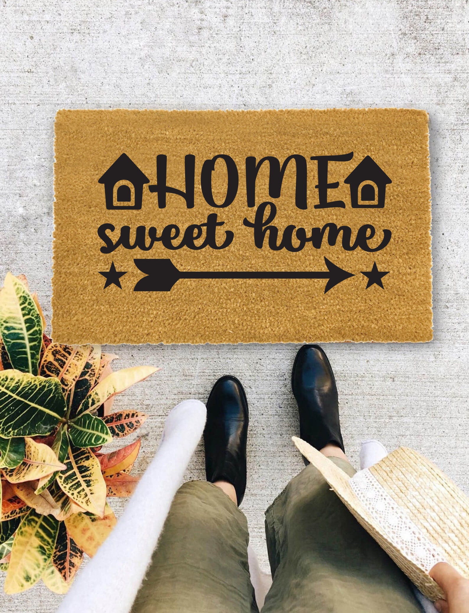 Zuhause süße Haus Fußmatte Fußmatte lustig Front Porch | Etsy