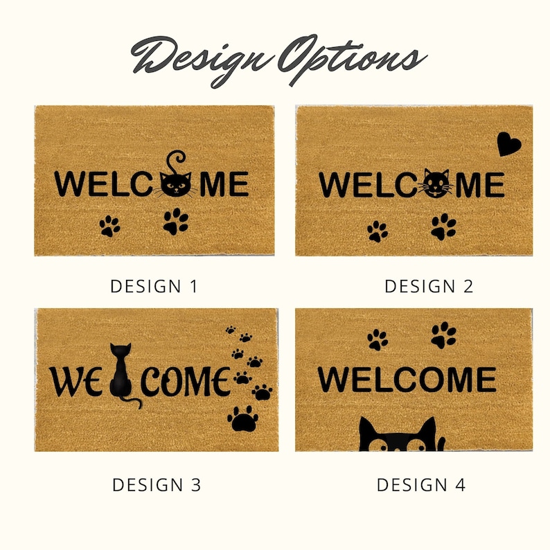 Cat Welcome door mat, Cat lover Door Mat, Doormat, I Hope You Like Cats, Funny Doormat - 33 afbeelding 5