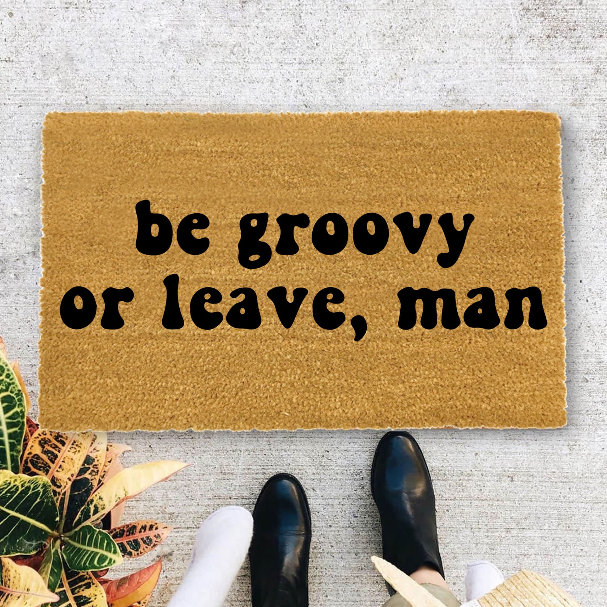 Leave Dixxon Delivery Here Outdoor Welcome Mat