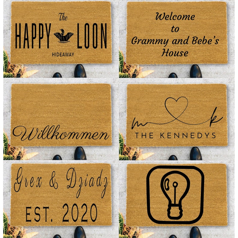 Custom Doormat, Personalized Doormat, Housewarming Gift, Christmas Gift, Wedding Gift, Welcome Doormat, Front Door Mat, New Home. image 8