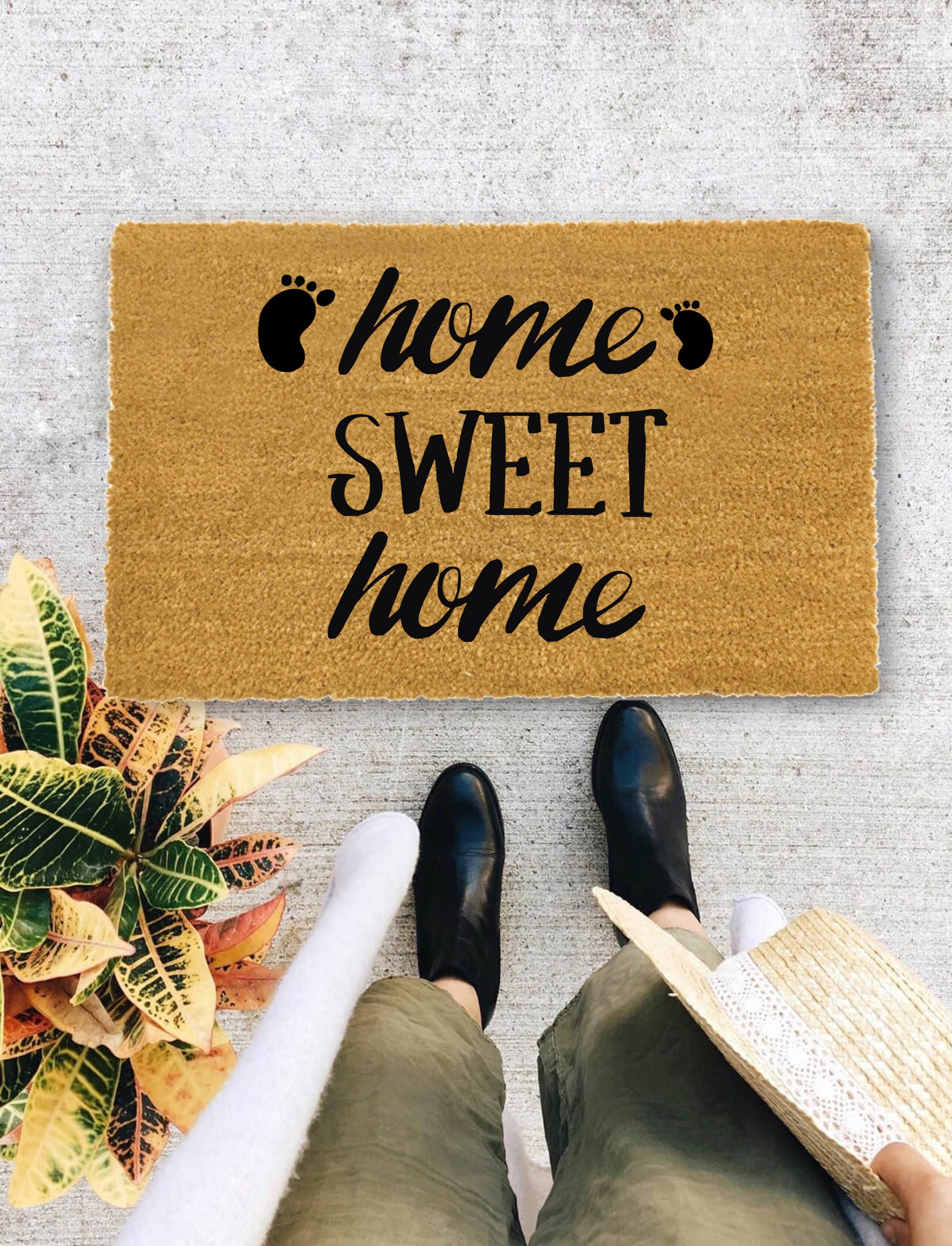 Zuhause süße Haus Fußmatte Fußmatte lustig Front Porch | Etsy