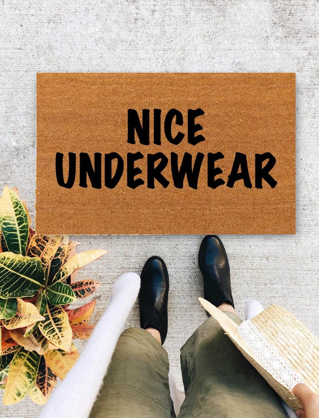 Nice Underwear Doormat, Nice Looking Doormats Housewarming Gift Closing