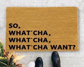 Beastie Boys Doormat, So What'Cha Want, Whatcha Want Doormat, Hip Hop Welcome Mat, Hip Hop Decor, Funny doormat, Music Decor, Lyrics - 1118