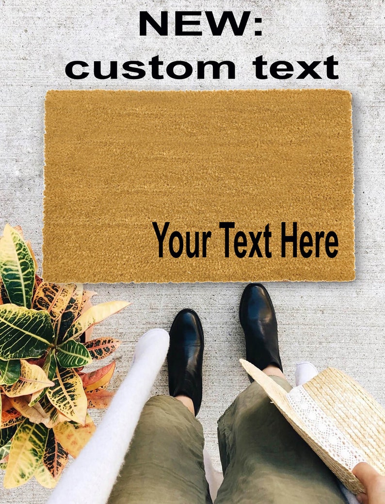 Check Ya Energy., Custom text doormat, Custom door mat, Closing Gift, Funny Door mat, New home gift, Wedding gift 4 image 2