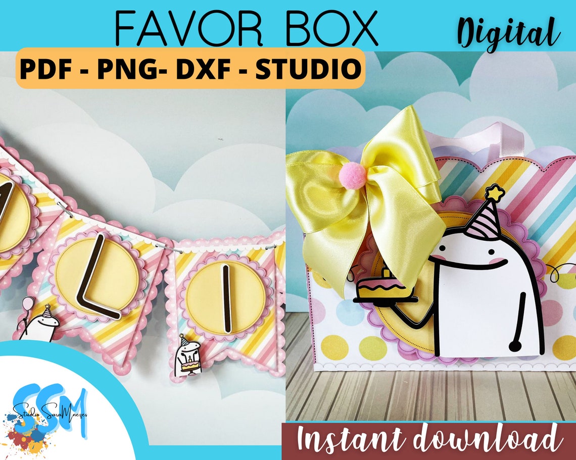 FLORK Favors Boxes Personalized Birthday Decoration Party Etsy España