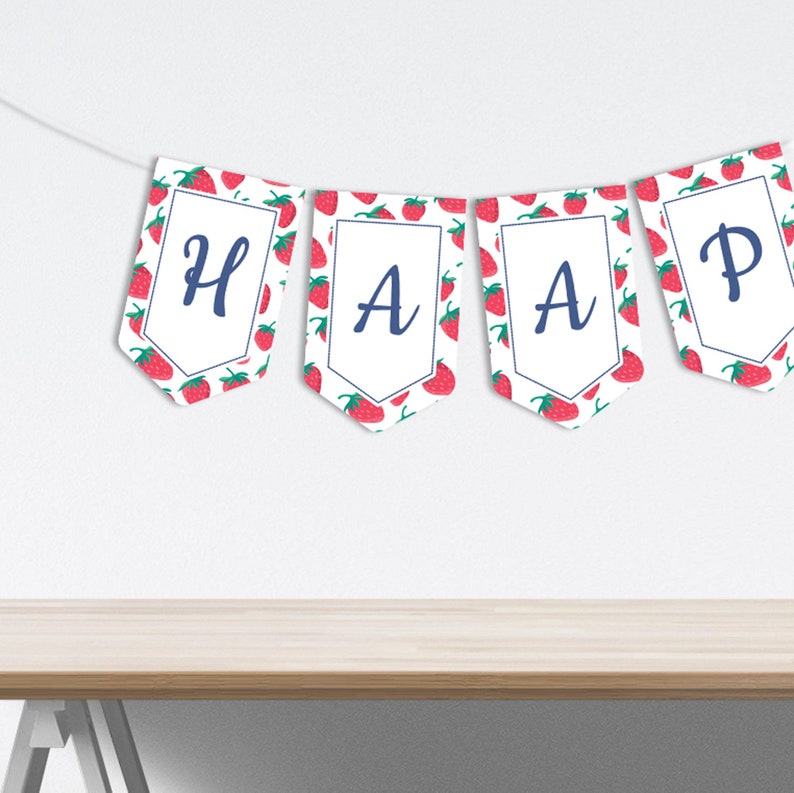 Download Printable Berry Party Decor Digital Download Strawberry Birthday Banner For 1st Birthday Summer Strawberry Birthday Custom Banner Template Party Supplies Party Decor Deshpandefoundationindia Org