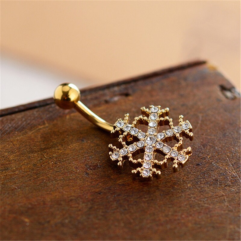 Snowflake nipple rings deals