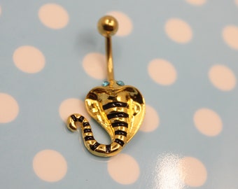 snake belly ring animal belly ring belly button ring , Navel Piercing Ring, Piercing, Belly Ring ,Belly Button Jewelry,