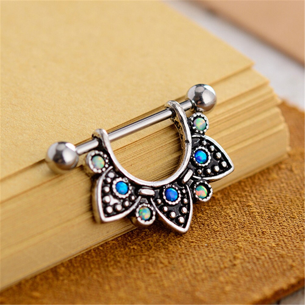 Mandala nipple cheap rings