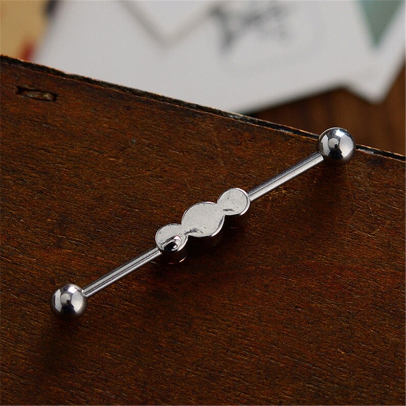 Industrial jewelry piercing,Opal Industrial Barbell, Industrial piercing earring Industrial barbell
