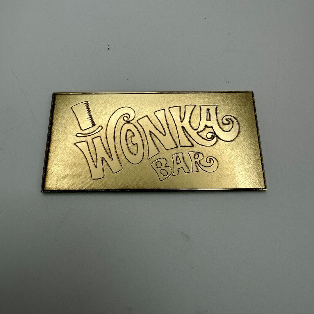 Wonka Bar Solid Brass Homemade One off Unique Piece Willy Etsy