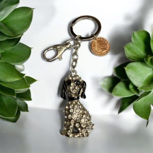 Big Dog Key-chain/Bagcharm customisable with dated coin