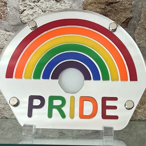 Présentoir pour pièces de monnaie Pride 50p : acrylique finition miroir
