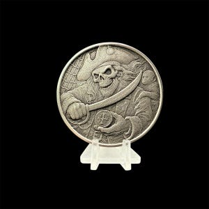 Moneta personalizzata a tema pirata, pezzo unico che non puoi acquistare da nessun&#39;altra parte, moneta con corona antica da 40 mm