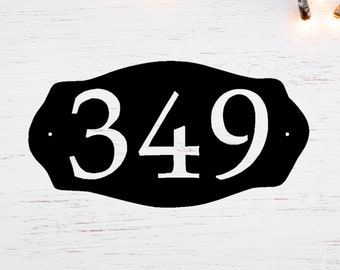 Metal house number sign, metal house number plaque, house numbers, yard address sign, metal address, metal house sign