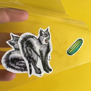 Vinilo impermeable Funny Cat Sticker packs, humorísticos love tokens, Unique Laptop sticker gift ideas,Funny cats Stationery, Cartoon Cat Stickers