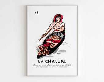 La Chalupa Loteria Mexican Pop Art Print - Etsy