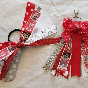 Cheer Bag Tag Custom Ribbon Keychain Clip On Personalized Zipper Pull Backpack Sports Football Basketball Softball Volleyball Name Soccer