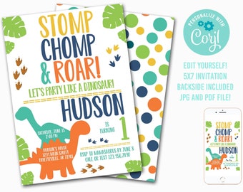 Dinosaur invitation Etsy image about Free Printable Dinosaur Birthday Invitations named Dinosaur invitation Etsy