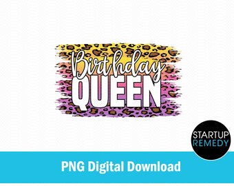 Birthday Queen, Queen Png, Happy Birthday Png, Diva Svg, A Queen Was Born, Digital Download, Birthday Png, Happy Birthday Png