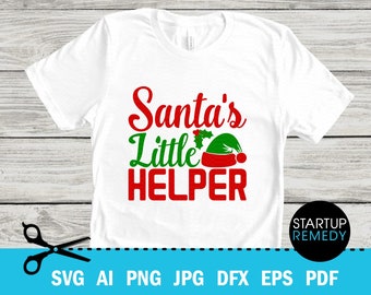 Funny Christmas Svg, Santa's Little Helper, Christmas SVG, Xmas Svg, Holiday Svg, SVG File for Cricut, Christmas T-shirt,Santa,Tshirt Design