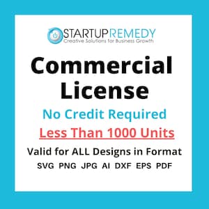 Regular Commercial Use License for ALL Designs, Up To 1000 Units