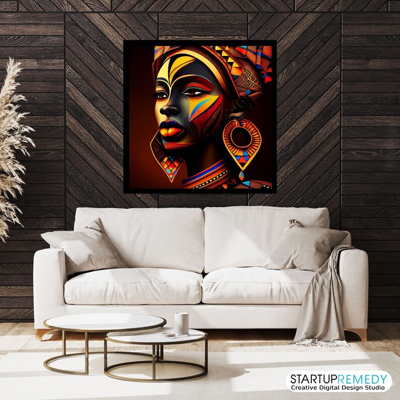 Black Art, African Art, Abstract Black Art, East African Wall Art