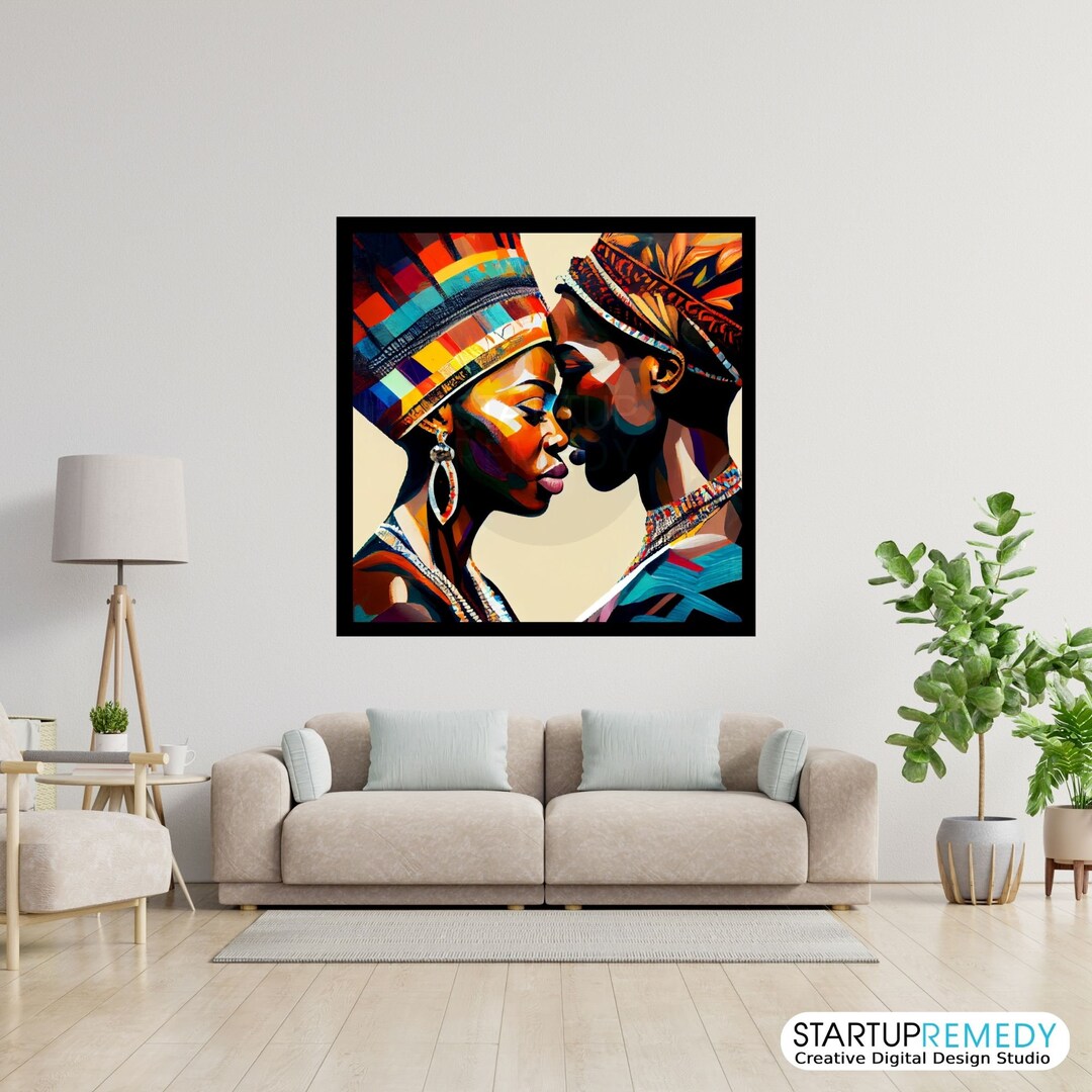 Black Couple Wall Artnull