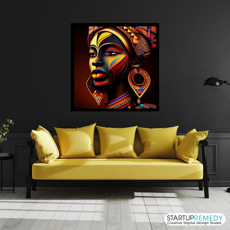 Black Art, African Art, Abstract Black Art, East African Wall Art