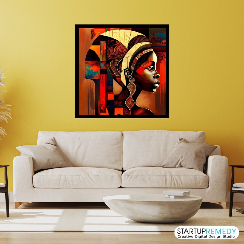 African Art, Black Art, East African Wall Art, Abstract Black Art