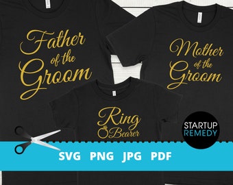 Marriage SVG, Bride and Groom Svg, Mr and Mrs SVG, Bridal Party Svg, Wedding Svg Bundle, Wedding Shirt SVG, 30 Wedding Designs for T-Shirts