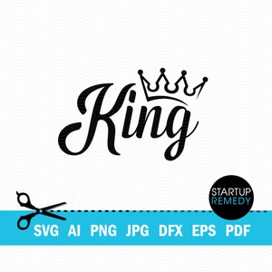 King SVG, Mr King, Svg For Cricut, Afro Man Svg, King Crown Svg, King and Queen Svg, Her King Svg, A King Was Born, Digital Download, Kings