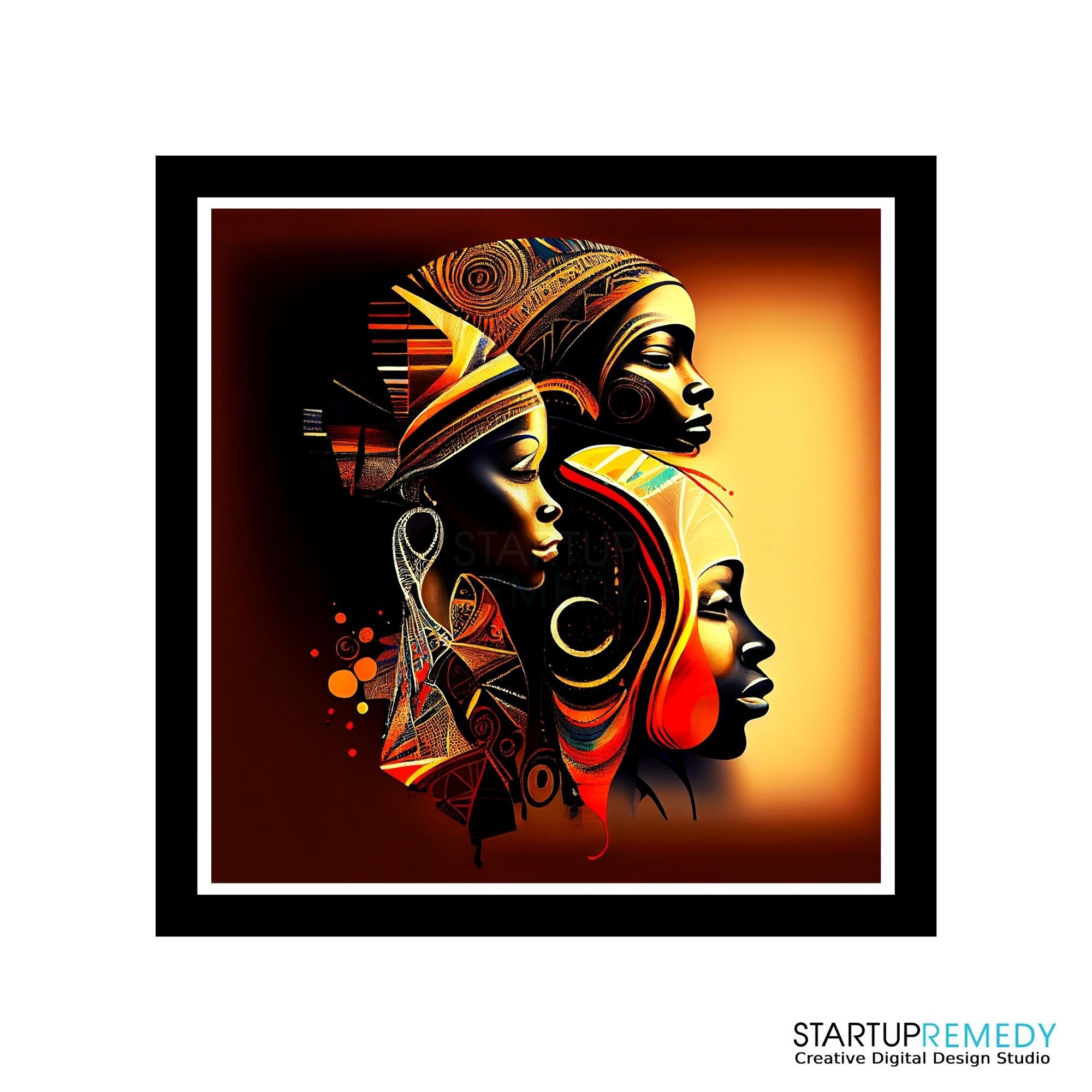 Black Art, African Art, Abstract Black Art, East African Wall Art