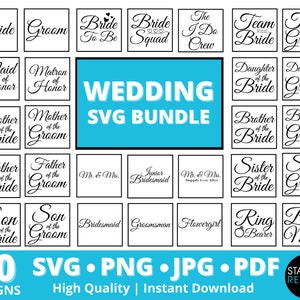 Wedding Party SVG, Mr and Mrs SVG, Marriage SVG, Bride and Groom Svg, Bridal Party Svg, Wedding Svg Bundle, Wedding Shirt Svg