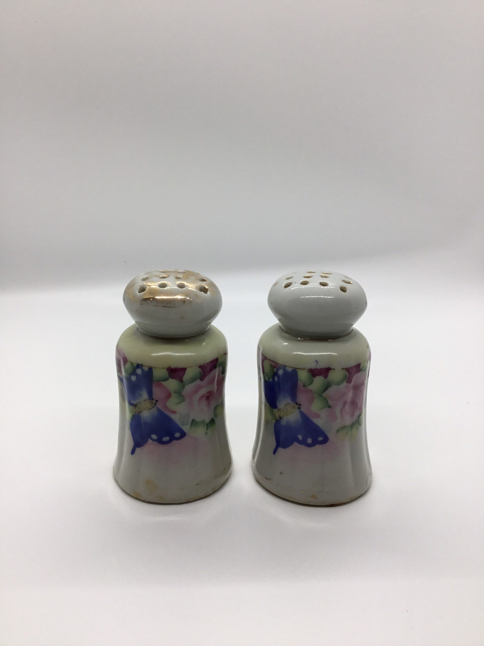 Antique Nippon Hand Painted Salt and Pepper Shakers With Etsy UK