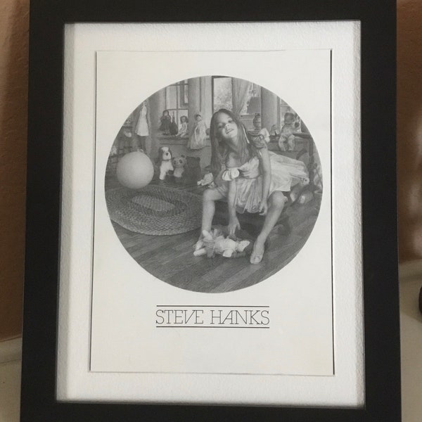 Steve Hanks Black & White Print - Frame with Glass, Matted Print. 8x10
