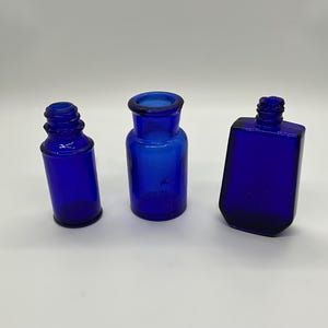 Blue Cobalt Vintage Medicine Bottles - Etsy