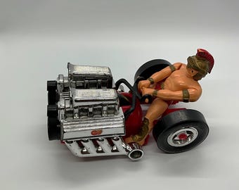Vintage 1971 Kenner Railbird Blue Dragster Racer: Collectible Toy
