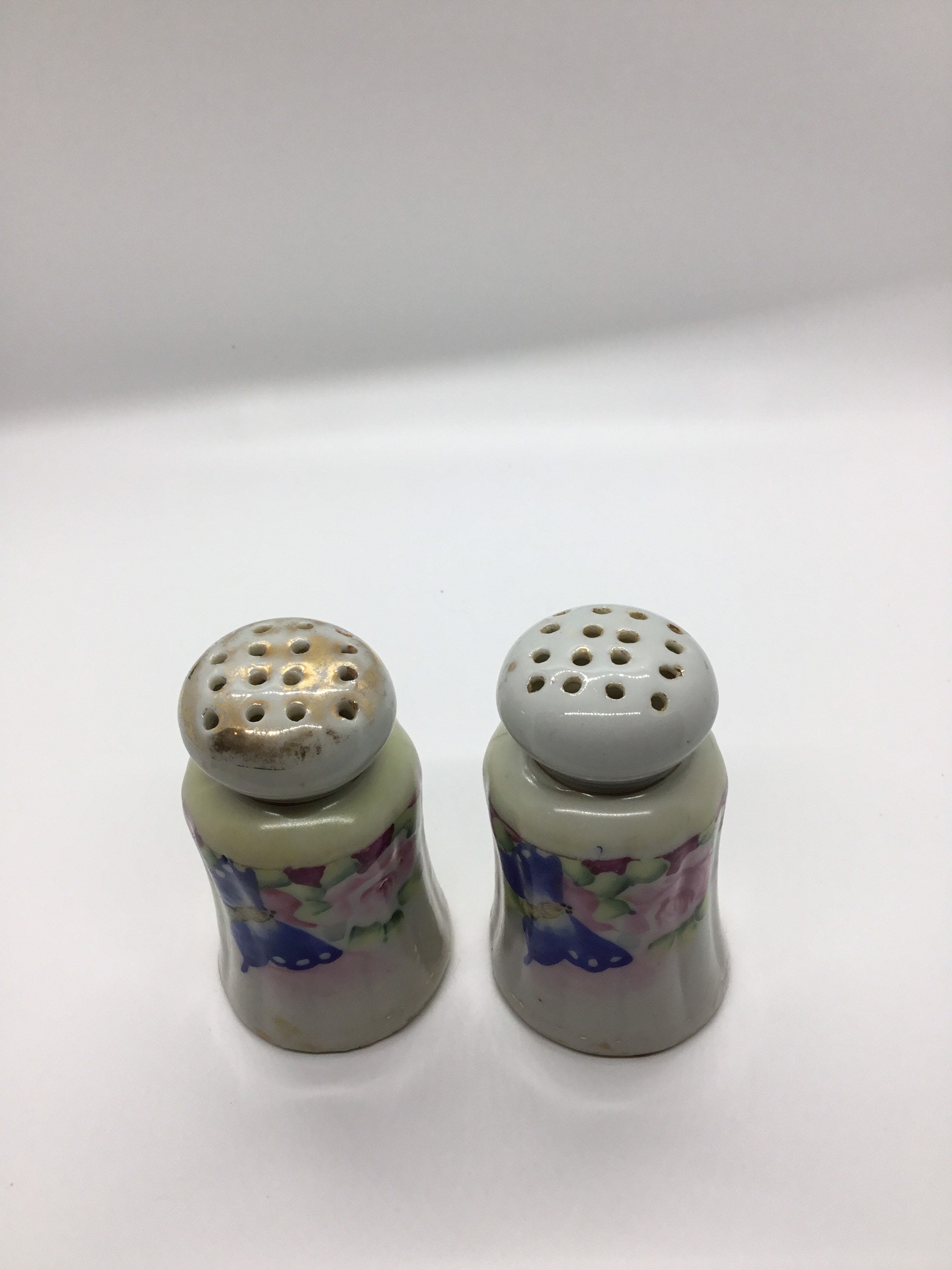 Antique Nippon Hand Painted Salt and Pepper Shakers With Etsy UK