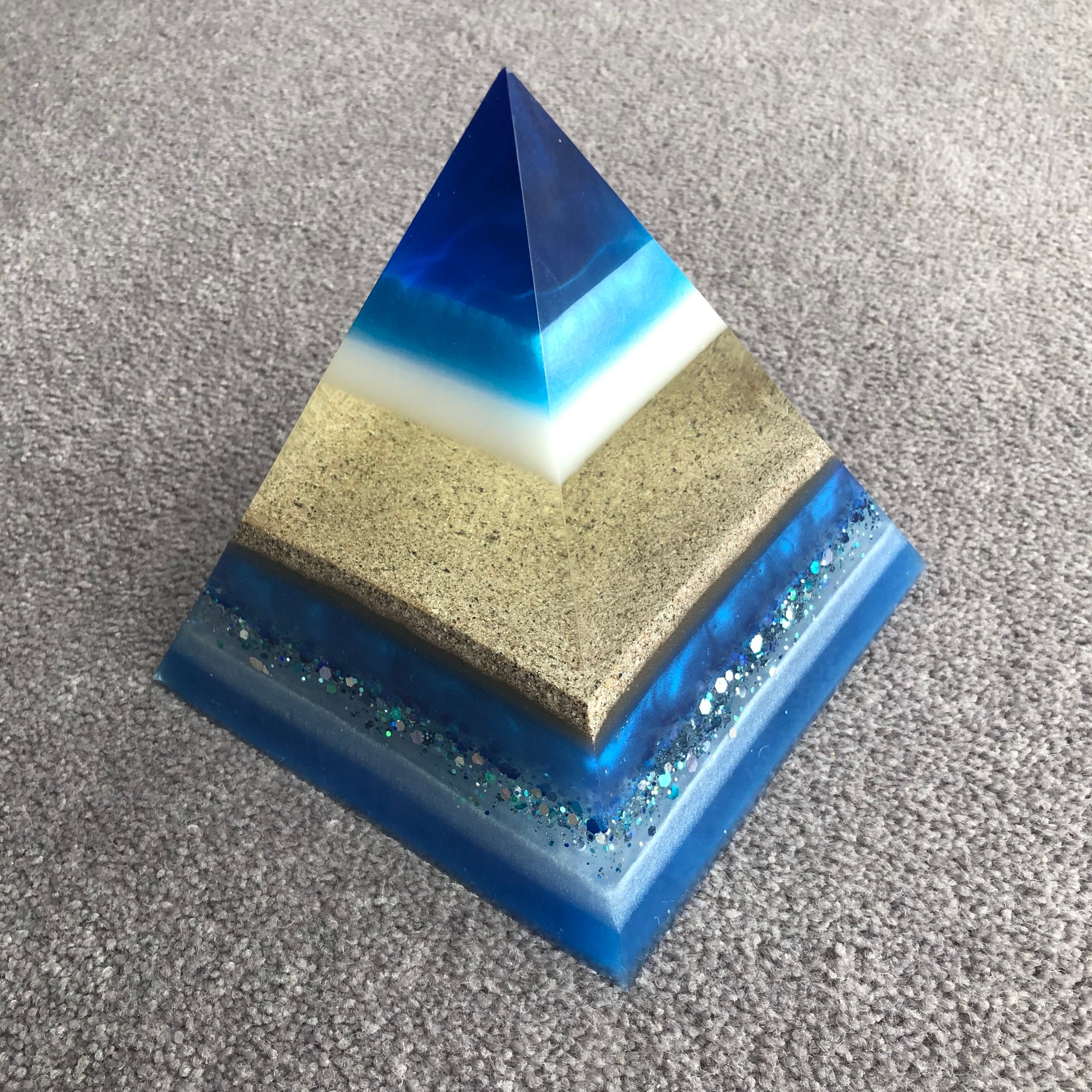 Personalised Cremation Ashes Memorial Pyramid Keepsake Resin Etsy
